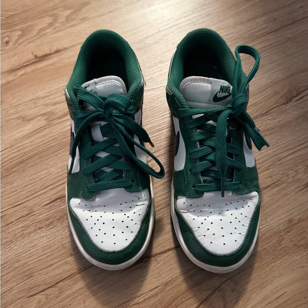 Nike Green and White Sneakers